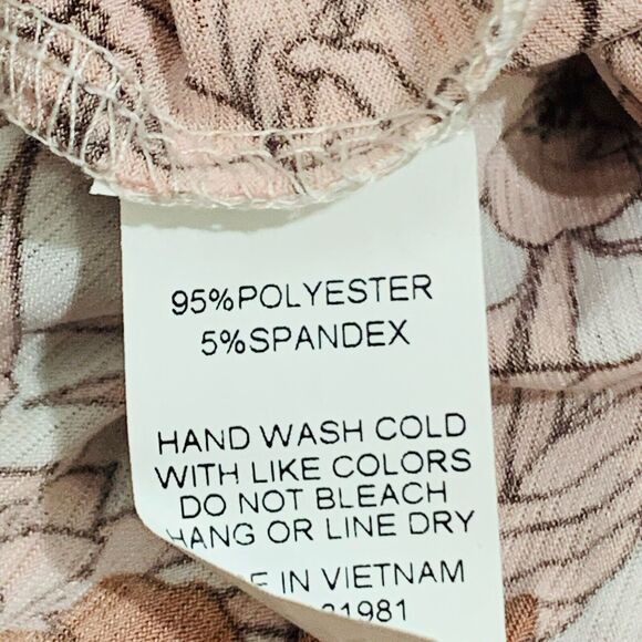 Naïf NWT Floral Retro Slit Tie Ruffle Short Sleeve Blouse Size Medium Women’s - Picture 7 of 9